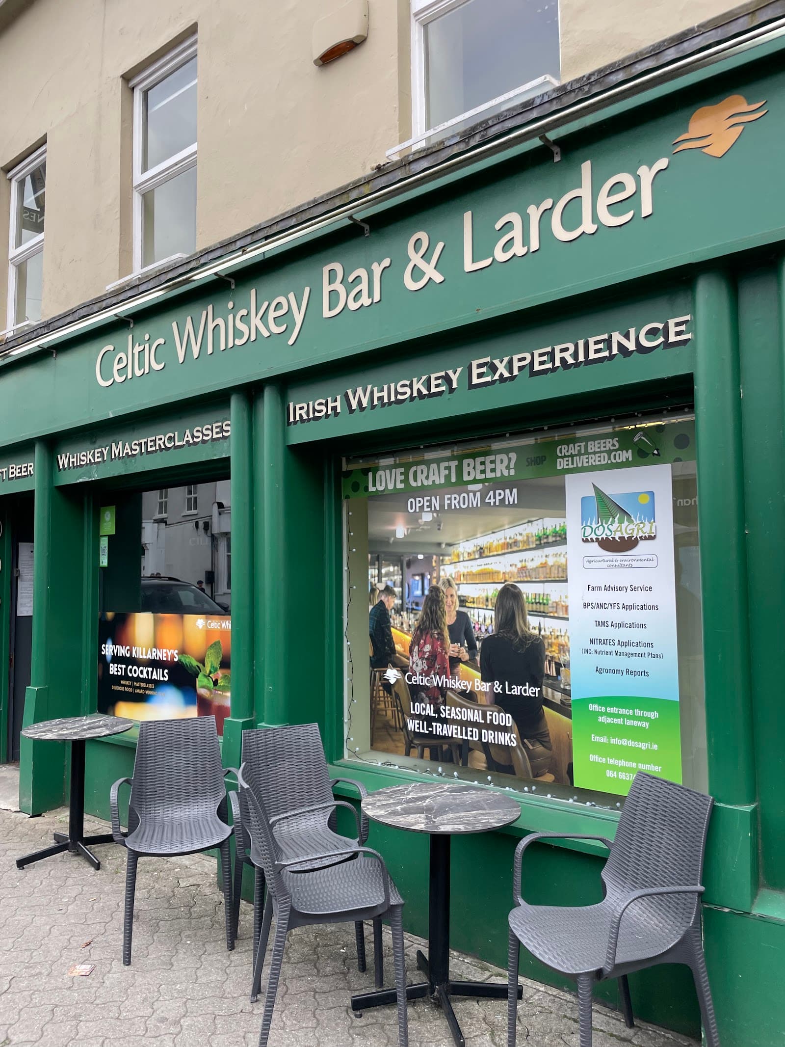 Celtic Whiskey Bar & Larder — Irish pub in Killarney