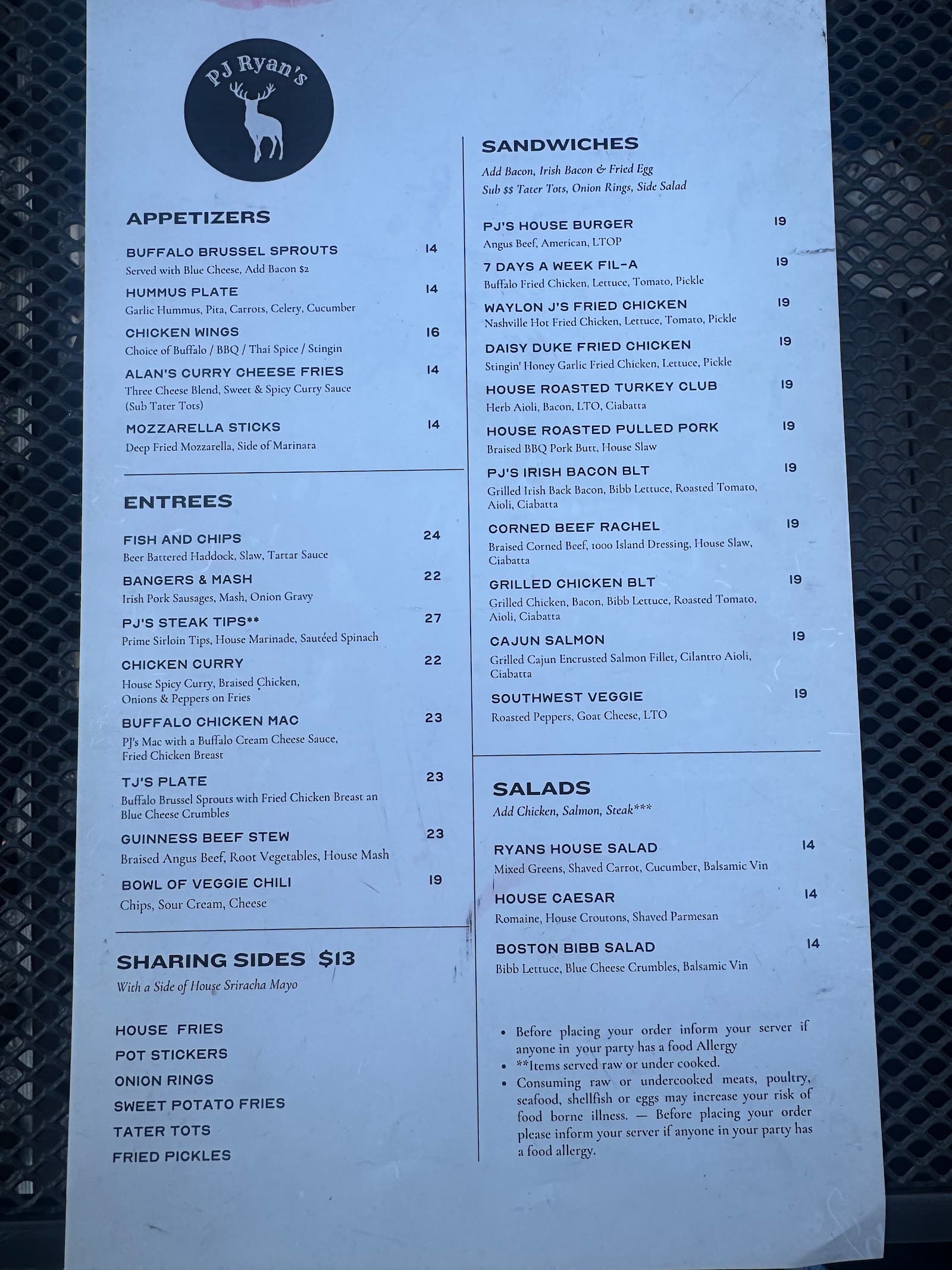 PJ Ryan's — Irish pub in Boston
